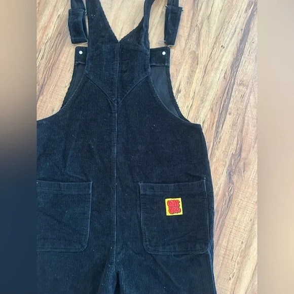 Emprye Relax Corduroy Overalls Black Unisex Size M - Picture 4 of 11